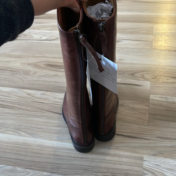 Franco Sarto Wide Calf Hand Stitched Leather Boots - Picture 5 of 11